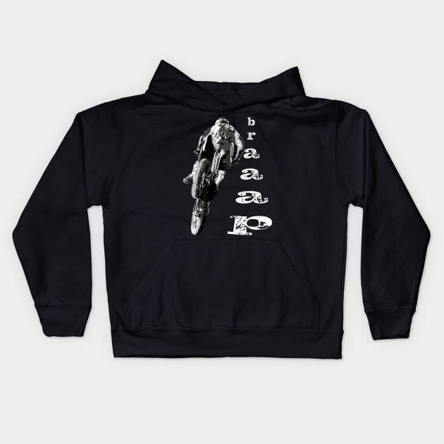 freestyle motocross enduro Kids Hoodie by rickylabellevie